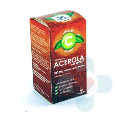 This product contains three active ingredients acerola powder, ascorbic acid and sodium ascorbate. The fruit acerola is a well-known source of vitamin C, 