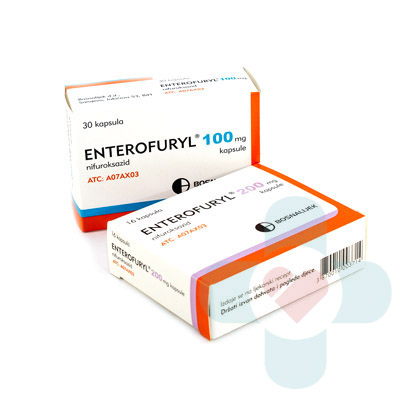 This medicine contains the active ingredient nifuroxazide which is an oral nitrofuran antibiotic. This medicine slows down an overactive bowel irritated b